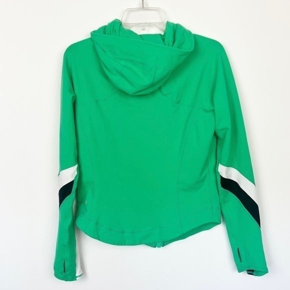 Lululemon | Half  Moon Full Zip Up Hooded Jacket with Ponytail Opening Size 10 - Picture 3 of 6